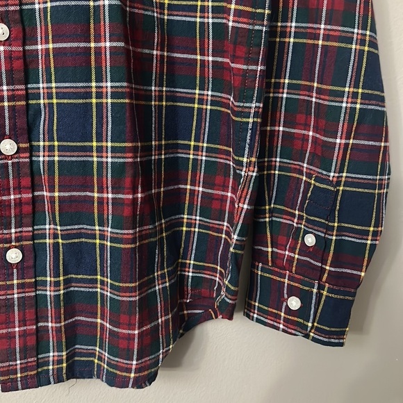 Janie and Jack Plaid Button Down Shirt Size 10 - Picture 3 of 7